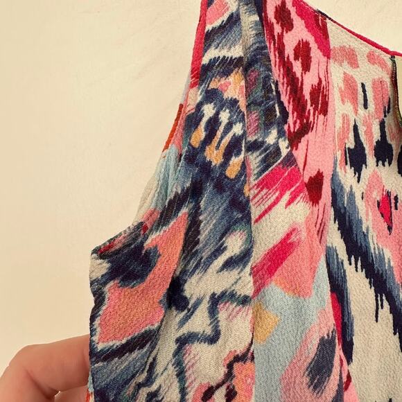 Farm Rio Womens Multicolor Ikat-Print Mini Wrap Dress Size XS - Picture 6 of 13